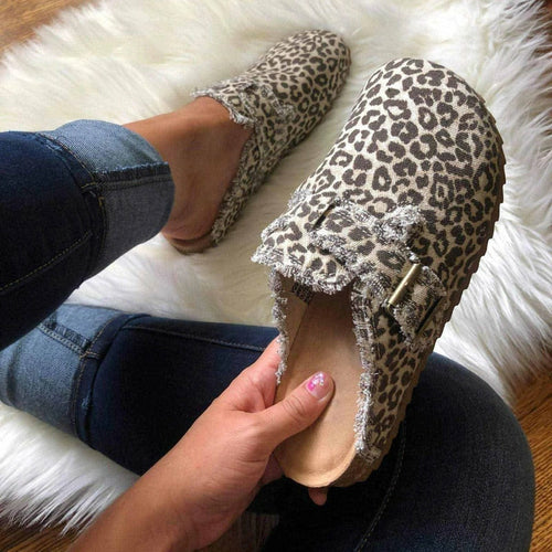 Mocassins vintage en toile – style bohème chic