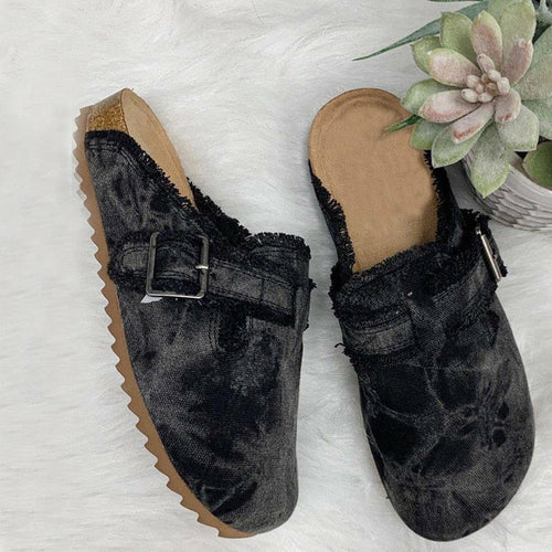 Mocassins vintage en toile – style bohème chic