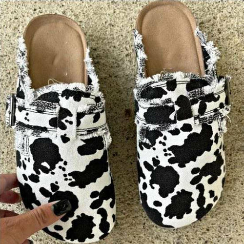 Mocassins vintage en toile – style bohème chic