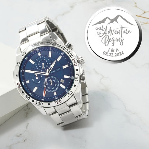 Montre homme personnalisée acier – cadeau élégant et unique
