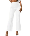 Pantalon femme blanc évasé – élégance et confort