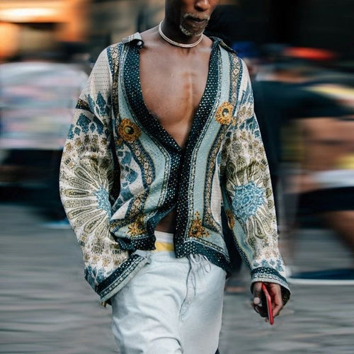 Chemise homme imprimée bohème – style tendance et original